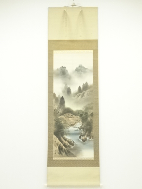 JAPANESE HANGING SCROLL / HAND PAINTED / LANDSCAPE